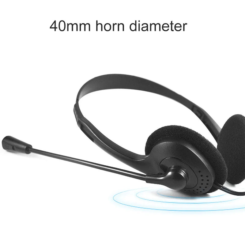 3.5mm Wired Gaming Earphone Headphone With Microphone 3.5mm Plug MIC VOIP Headset Skype for PC Computer Laptop