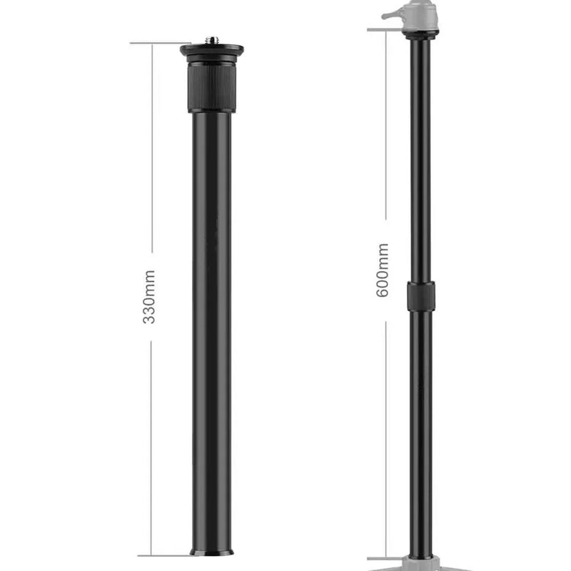 Handheld Adjustable 1/4" Size Tripod Mount Monopod 2-Section Extension Rod Tube for DSLR Camera Gimbal Aluminum Extender Pole