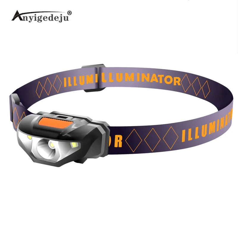 ANYIGEDEJU Mini Head Lamp 3 Modes Waterproof LED Flashlight Headlight Headlamp Torch Lanterna with Headband Use AA Battery