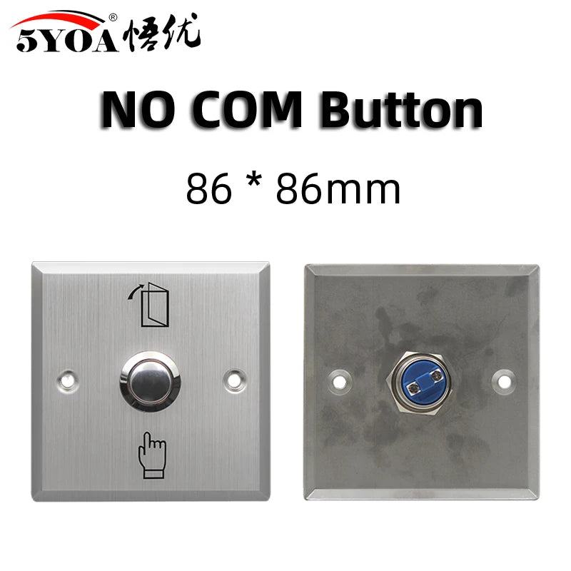 Door Exit Push Button Release Switch Opener NO COM NC LED light For Door Access Control System Entry Open Touch
