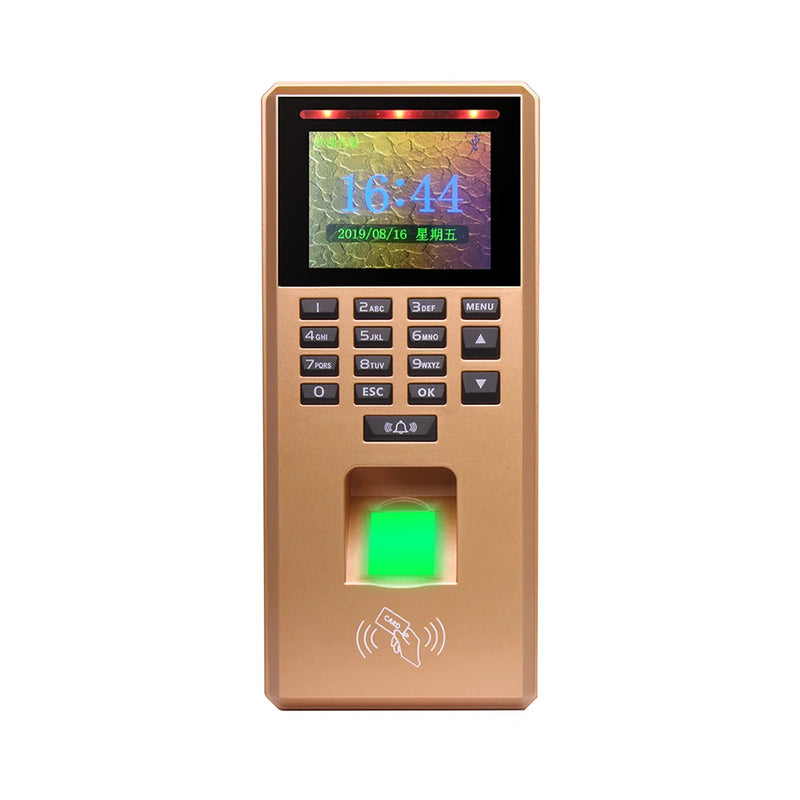 125Khz RFID 2.4 inch Fingerprint Access Control Keypad USB Biometric System Electronic Time Clock Recorder Attendance Machine