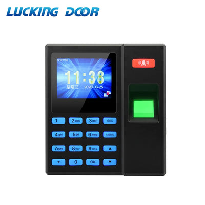 F22 Biometric Fingerprint Time Clock rfid Card Reader 2.4Inch LCD screen Access Control System RFID Door Opener