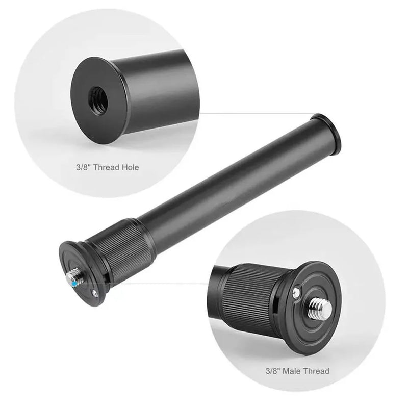 Handheld Adjustable 1/4" Size Tripod Mount Monopod 2-Section Extension Rod Tube for DSLR Camera Gimbal Aluminum Extender Pole