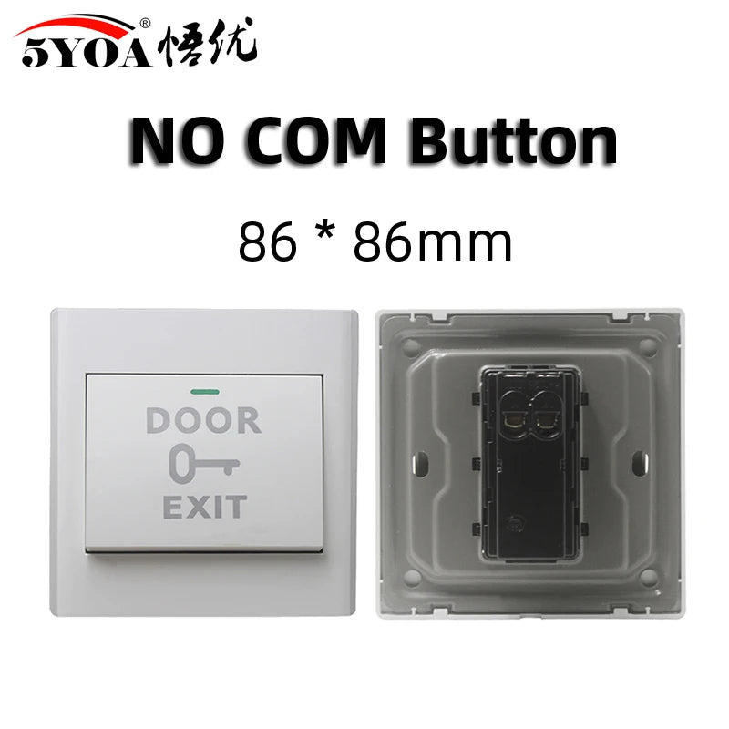 Door Exit Push Button Release Switch Opener NO COM NC LED light For Door Access Control System Entry Open Touch