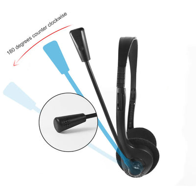 3.5mm Wired Gaming Earphone Headphone With Microphone 3.5mm Plug MIC VOIP Headset Skype for PC Computer Laptop
