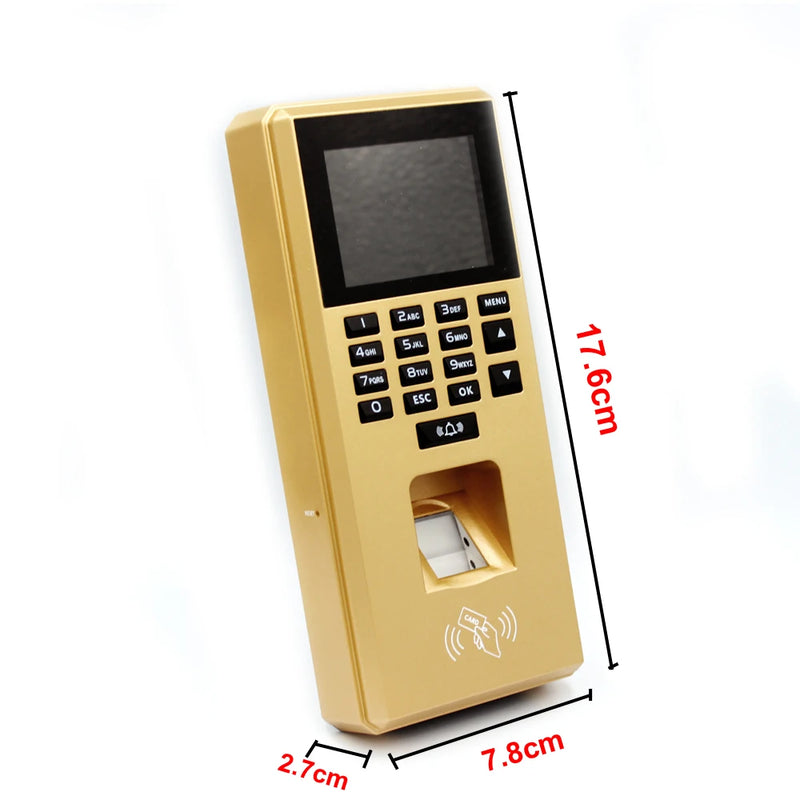 125Khz RFID 2.4 inch Fingerprint Access Control Keypad USB Biometric System Electronic Time Clock Recorder Attendance Machine