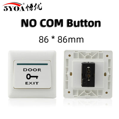 Door Exit Push Button Release Switch Opener NO COM NC LED light For Door Access Control System Entry Open Touch