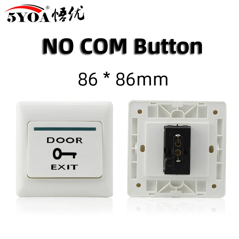 Door Exit Push Button Release Switch Opener NO COM NC LED light For Door Access Control System Entry Open Touch
