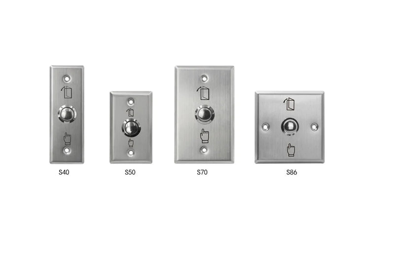 Metal stainless steel access switch door exit button push to open Home Release Button  For Access Control Lock System NO/COM