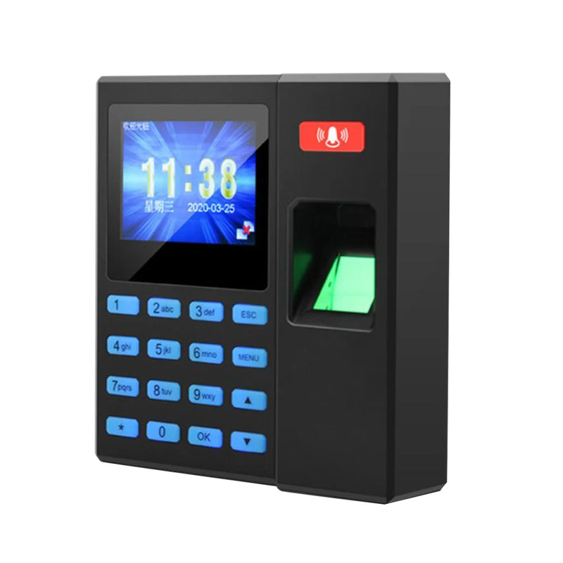 F22 Biometric Fingerprint Time Clock rfid Card Reader 2.4Inch LCD screen Access Control System RFID Door Opener