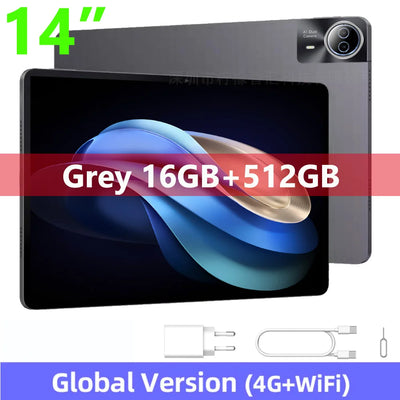 Nenmone Mpad15 Super Large Screen Real 14 inch Tablet Android 14 Dual 4G Phone Call 16GB+512GB Tablets 14" 5G WiFi FM 12000mAh