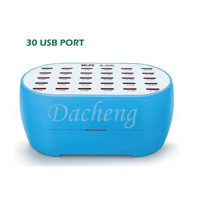 RL-304M 30 port HW IP Android mobile phone USB charger,160W power suitable for home office safe charging without hert battery