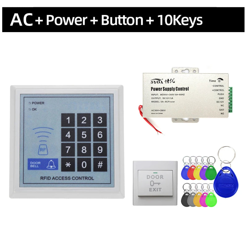 RFID Access Control System Safe Electronic Gate Opener Home Garage Digital Set Eletric Magnetic RFID Smart Door Lock Kit