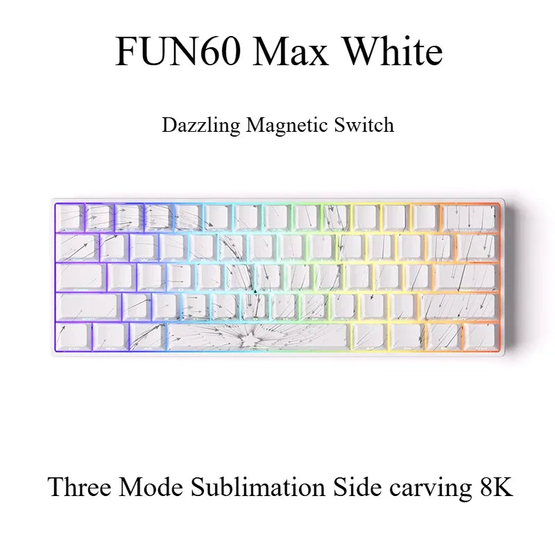 Monsgeek FUN60/FUN60 Pro Magnetic Switch TMR Dual 8K Mechanical Keyboards Return Customized Gaming Keyboard PC E-sports Gifts