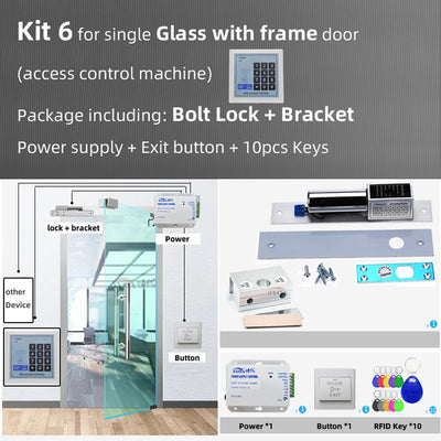 RFID Access Control System Safe Electronic Gate Opener Home Garage Digital Set Eletric Magnetic RFID Smart Door Lock Kit