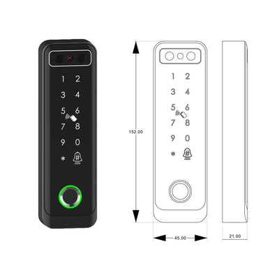 Rainproof TTLock APP Smart 3D Face Recognition Standalone Access Controller Reader Support Fingerprint Card Password