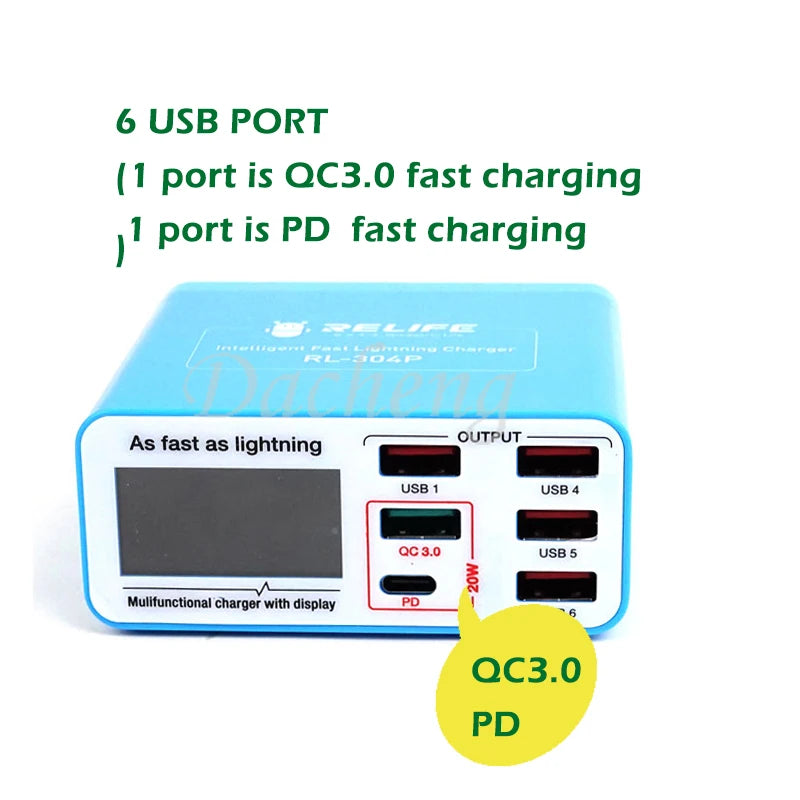 RL-304M 30 port HW IP Android mobile phone USB charger,160W power suitable for home office safe charging without hert battery