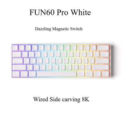 Monsgeek FUN60/FUN60 Pro Magnetic Switch TMR Dual 8K Mechanical Keyboards Return Customized Gaming Keyboard PC E-sports Gifts