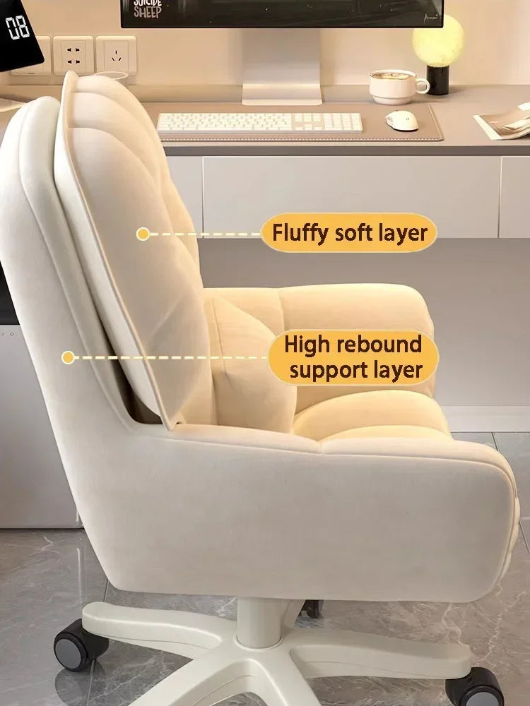 360 ° Rotatable Office Chair Height Adjustable Relax Chairs Ergonomic Computer Backrest Chair Comfortable Living Room Chairs