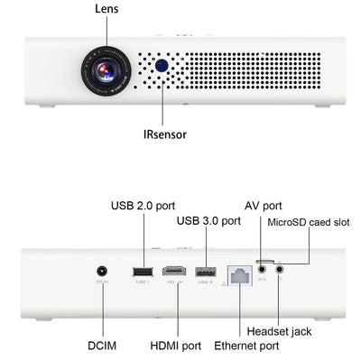 Smartldea V6 3D 4K Projector Android Wifi Daytime Proyector native 1280*800 Auto Focus Full HD 1080p portable smart game Beamer