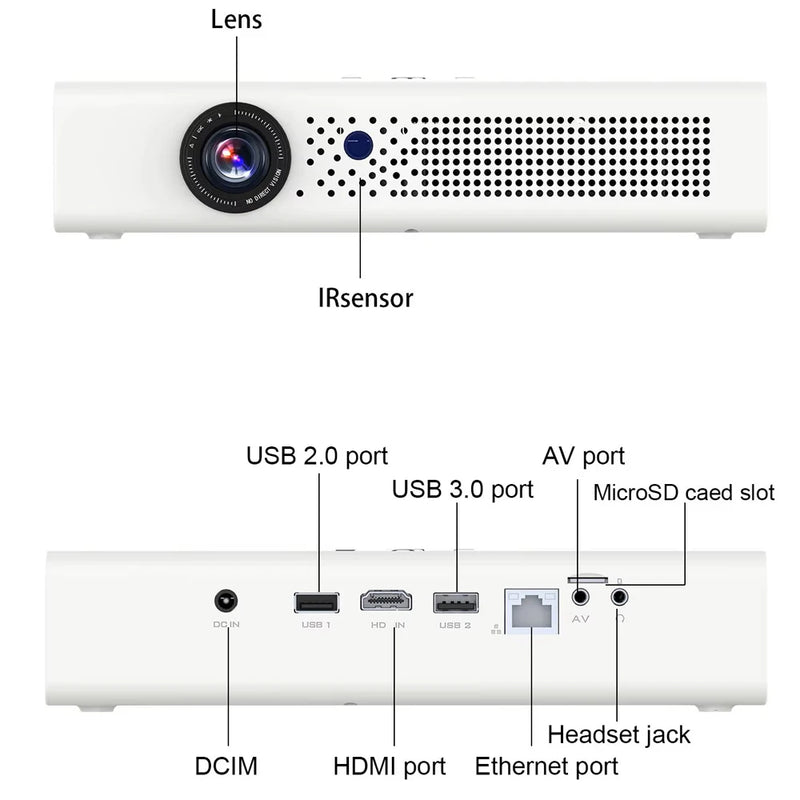 Smartldea V6 3D 4K Projector Android Wifi Daytime Proyector native 1280*800 Auto Focus Full HD 1080p portable smart game Beamer
