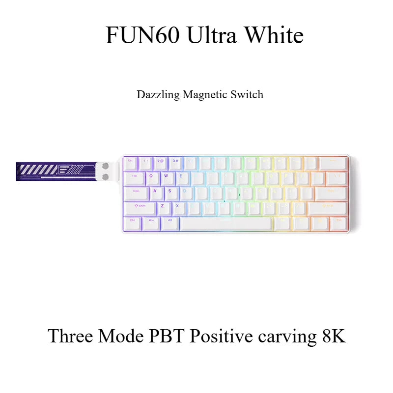 Monsgeek FUN60/FUN60 Pro Magnetic Switch TMR Dual 8K Mechanical Keyboards Return Customized Gaming Keyboard PC E-sports Gifts