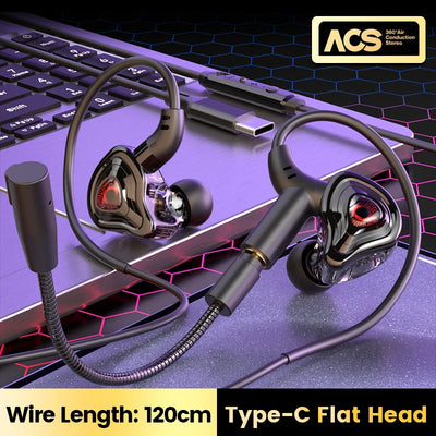 Olaf Headset Gamer Headphones In- Ear Wired Earphone HD Noise-canceling Headset Gaming Earbuds With Mic For Phone Laptop