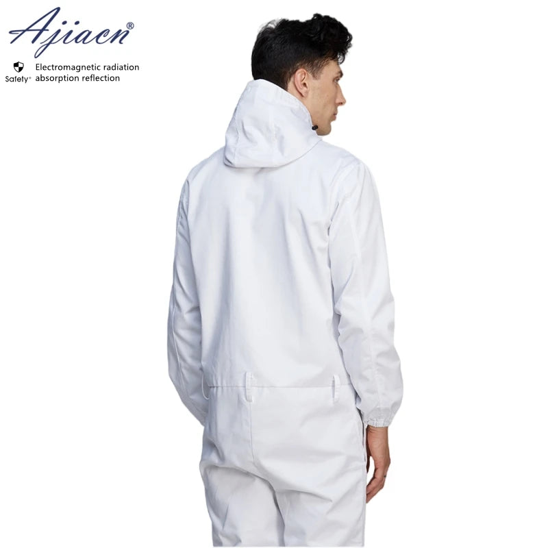On sale Electromagnetic radiation protective women coveralls Power station, Substation, Radar station EMF shielding work clothes
