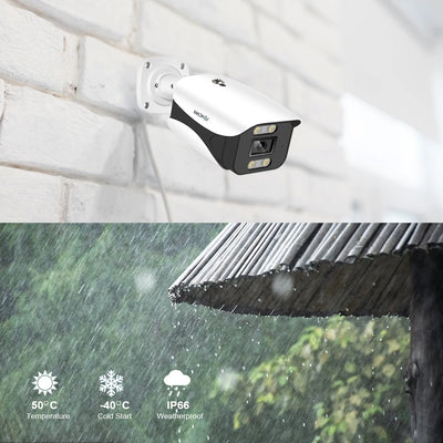 H.265 4K Ultra HD Audio Security Camera POE System 8MP Waterproof Outdoor Color Night Vision Video Surveillance NVR Kit Xmeye
