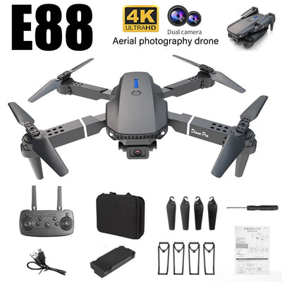 Factory wholesale Cheap E88 Pro Hot Sales 13 Minutes Flying Battery Long Range 4K Dual Camera Portable Small Foldable RC Drone