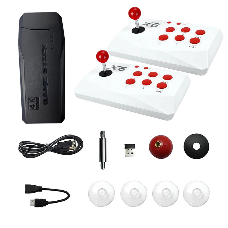 M8-X6 Arcade Video Wireless Game Console with Arcade Joystick Built-in 20000+ Games 32/64/128G for MAME/Sega/PS1/Atari