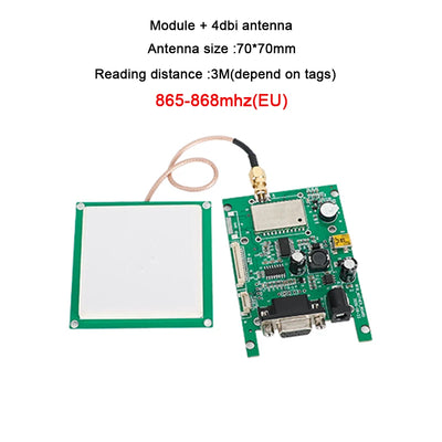 Fonkan 860-960Mhz UHF RFID Module Long Range Reader TTL UART Module with 1 Port Antenna Android SDK for Access Control