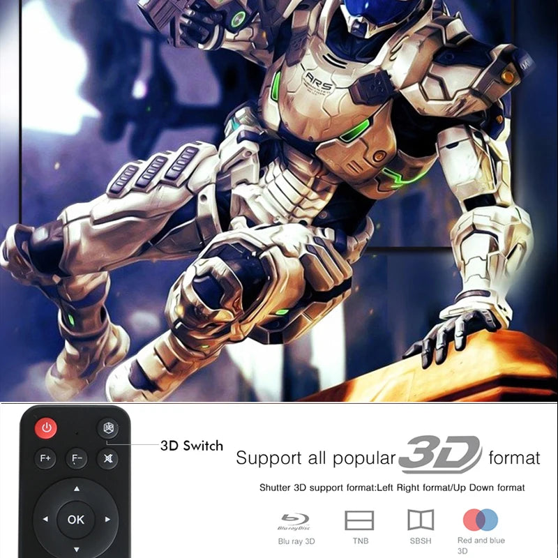 Smartldea V6 3D 4K Projector Android Wifi Daytime Proyector native 1280*800 Auto Focus Full HD 1080p portable smart game Beamer