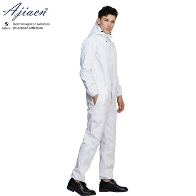 On sale Electromagnetic radiation protective women coveralls Power station, Substation, Radar station EMF shielding work clothes