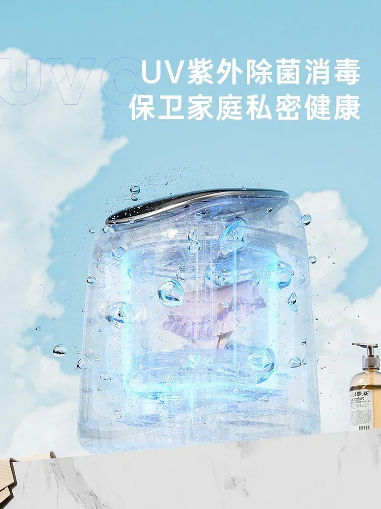 Small Mini Fully Automatic Underwear & Socks Washing Machine - Dedicated with Washing and Drying Function