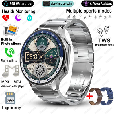 2025 New For OPPO Watch X High-End Business Watch Men 32G Memory Video Playback Smart Watch Sports Fitness Waterproof Bracelet