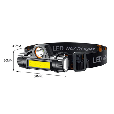 Powerful LED Headlamp COB USB Rechargeable Headlight Built-in Battery Waterproof Fishing Hiking Head Torch Headlamp