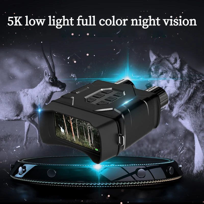 New Night vision instrument 10x zoom night vision instrument 4-inch large screen 5K day and night dual binoculars for recording