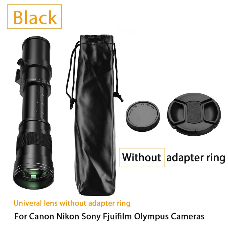 Lightdow Telephoto Lens 420-800mm f 8.3 Manual Zoom Lenses for Canon EOS R1 Nikon D850 D7500 D3400 D750 D810 DSLR Camera Lens