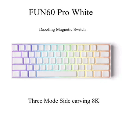 Monsgeek FUN60/FUN60 Pro E-sports Magnetic Switch Gaming Keyboard Dual 8K RT Emergency Stop Customized Mechanical Keyboards Gift