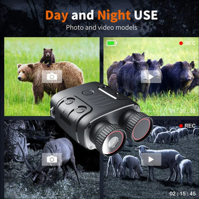 1080P Binoculars 5X Digital Zoom Infrared Night Vision Device Photo Video Taking Outdoor Telescopes for Hunting Boating Camping