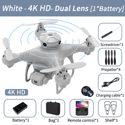 CS8 Mini Drone with 4k Dual Camera Optical Flow Location Smart Obstacle Avoidance RC Drone Toys for Kids