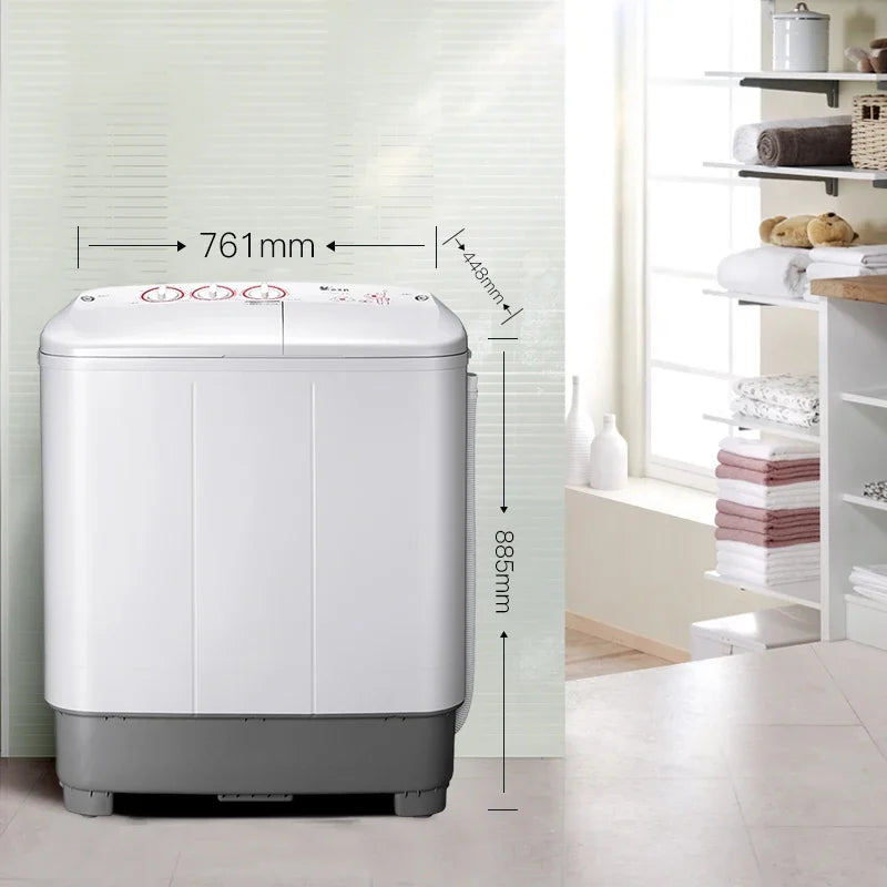 New household 8KG double barrel double cylinder semi-automatic washing machine large capacity small washing machine