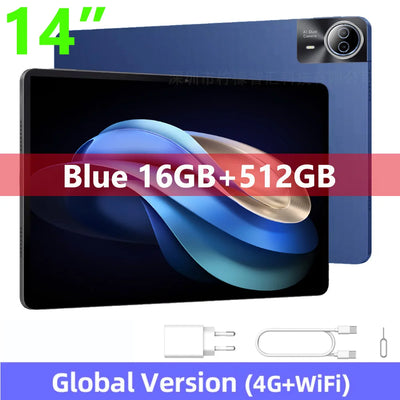 Nenmone Mpad15 Super Large Screen Real 14 inch Tablet Android 14 Dual 4G Phone Call 16GB+512GB Tablets 14" 5G WiFi FM 12000mAh