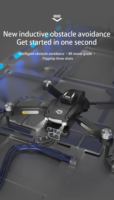EBOYU JS2 Brushless Motor RC Drone ESC 8K WiFi FPV 3 Cams 4 sides Avoid Obstacle Optical Flow Altitude Hold RC Quadcopter Toys