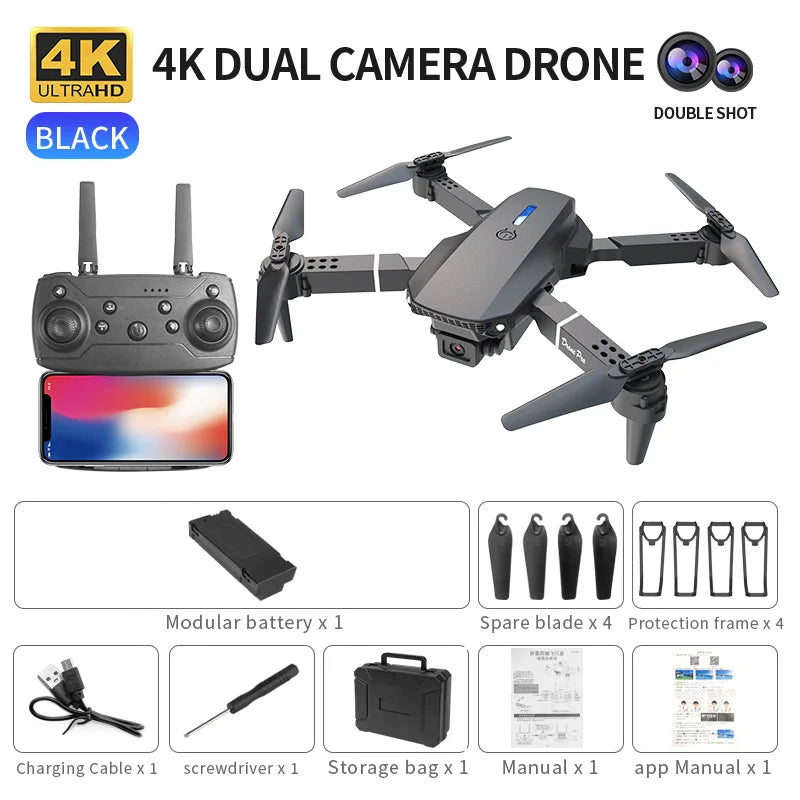 Factory wholesale Cheap E88 Pro Hot Sales 13 Minutes Flying Battery Long Range 4K Dual Camera Portable Small Foldable RC Drone