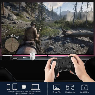 4K Projector Smart Handheld & Portable Projector D071 Touch Pad 100 Inch Max Outdoor Cinema Office Theater Game Projection