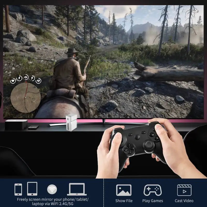 4K Projector Smart Handheld & Portable Projector D071 Touch Pad 100 Inch Max Outdoor Cinema Office Theater Game Projection