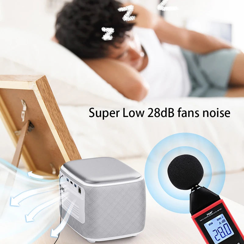 Smartldea V8 Battery 1080p 4K 3D projector Home Theater Smart Android Full HD Video Wireless Game Portable DLP LED Projector