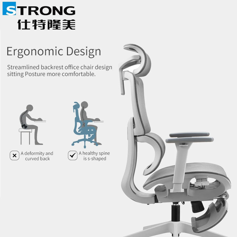 Quality office furniture Ergonomic computer high-back executive office chair swivel gaming chair office chair with footrest